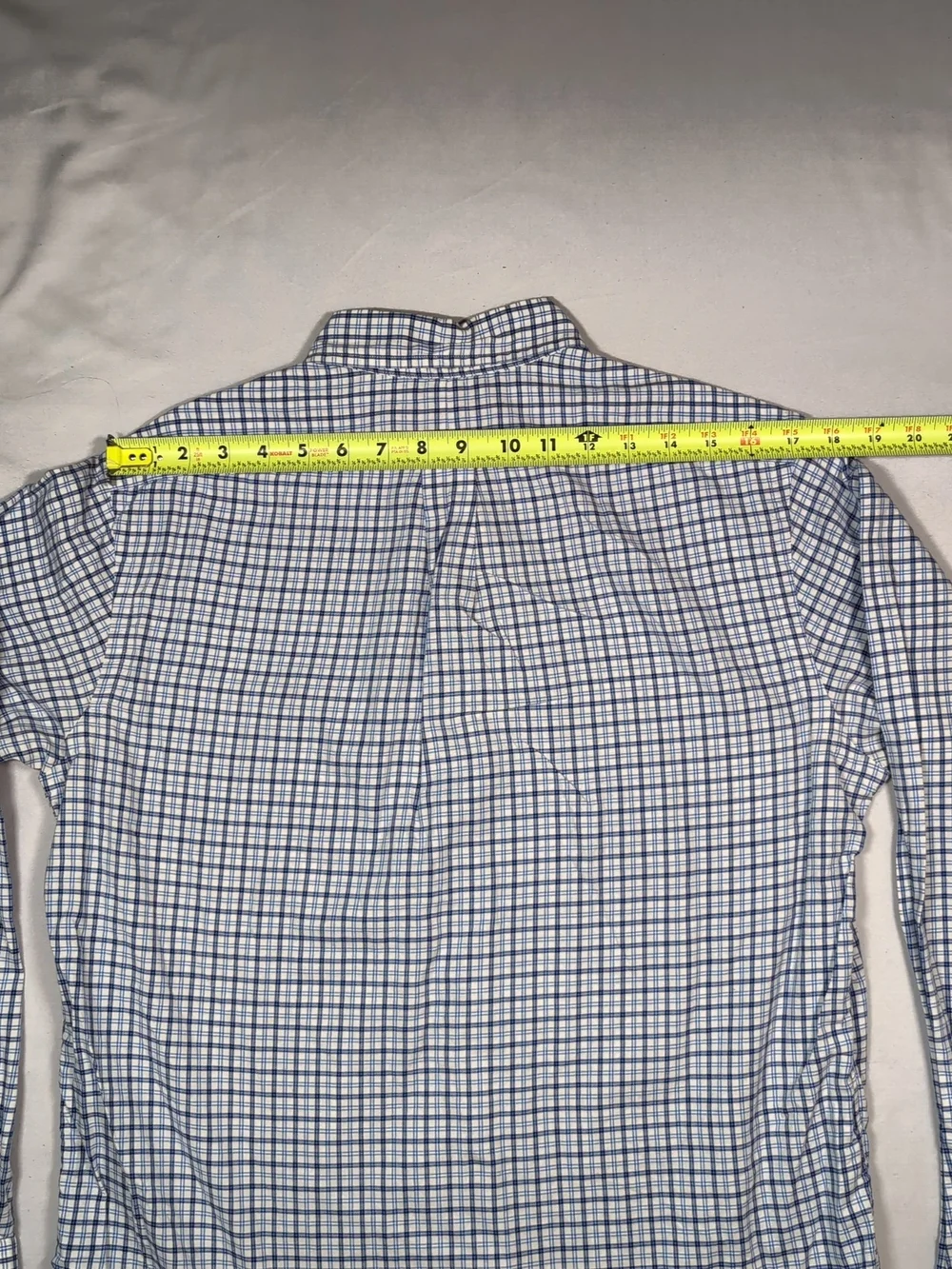 Ralph Lauren Blue and White Checked Button-Down Shirt - Picture 3 of 7